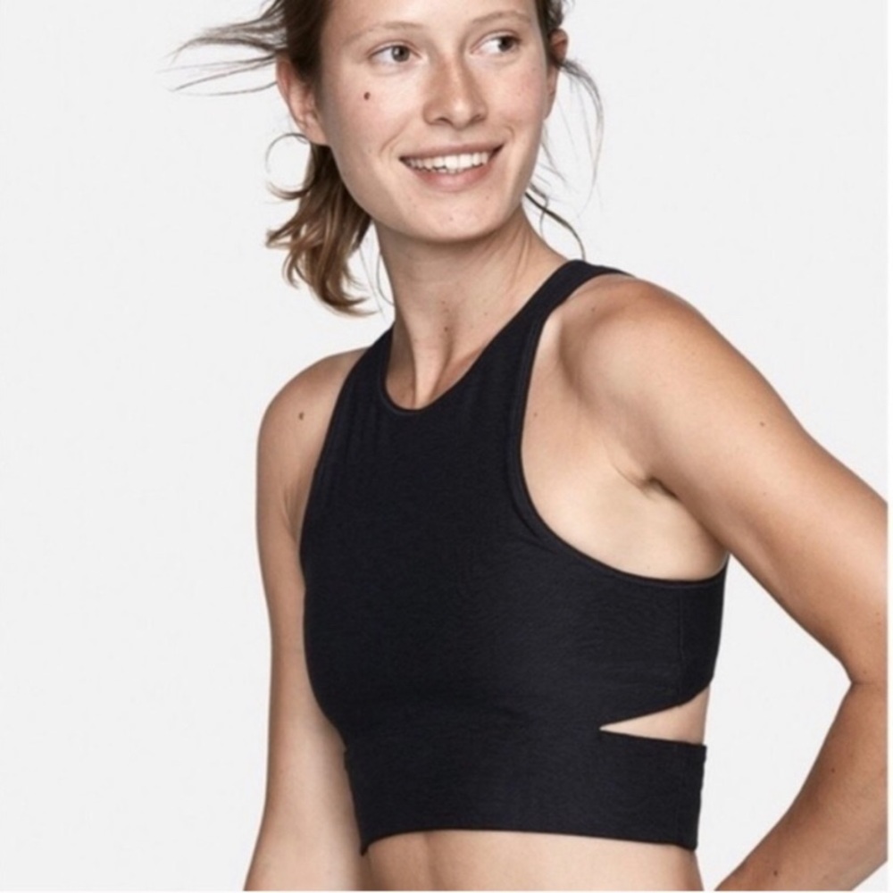 Outdoor Voices Dark Grey “Slashback” Top
